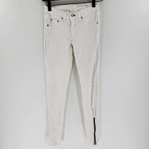 Rag & bone white capri jeans zip 24 skinny